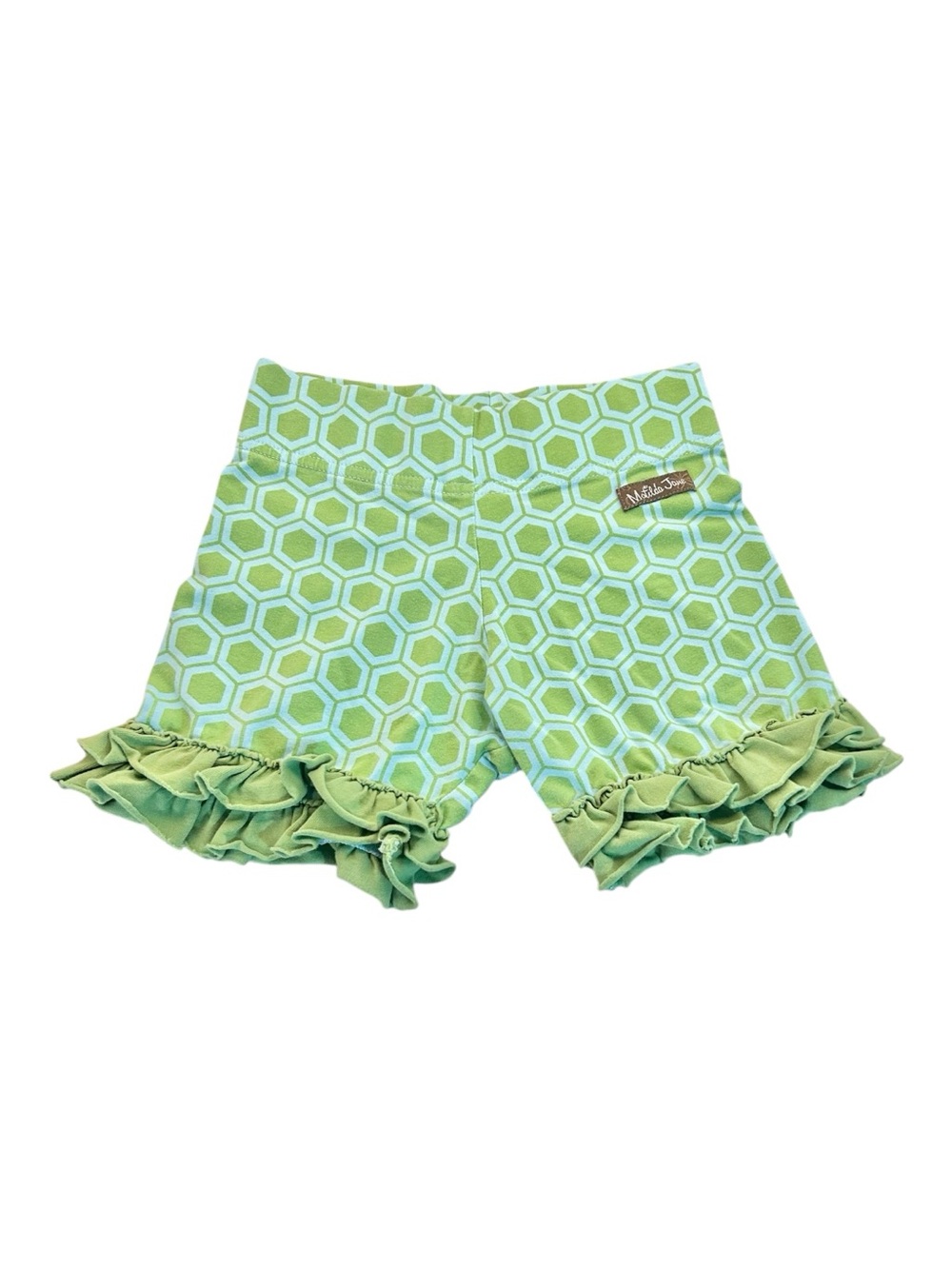 Matilda Jane Girls Green Blue Puzzle‎ Shorties 2014 Size 8